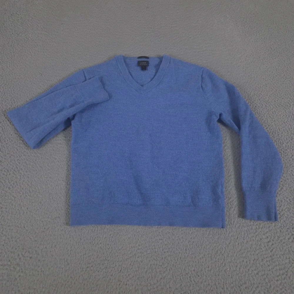 J.Crew Sweater Mens Small Slim Italian Merino Wool V-neck Pullover Tollegno 1900